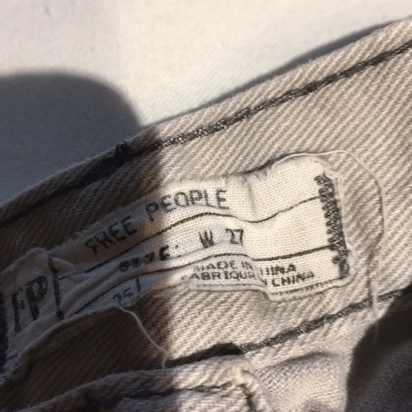 Free People gray distressed high waist shorts! - Picture 6 of 8